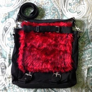 💀90s faux fur punk bag👺